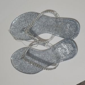 Girls Silver Sandals